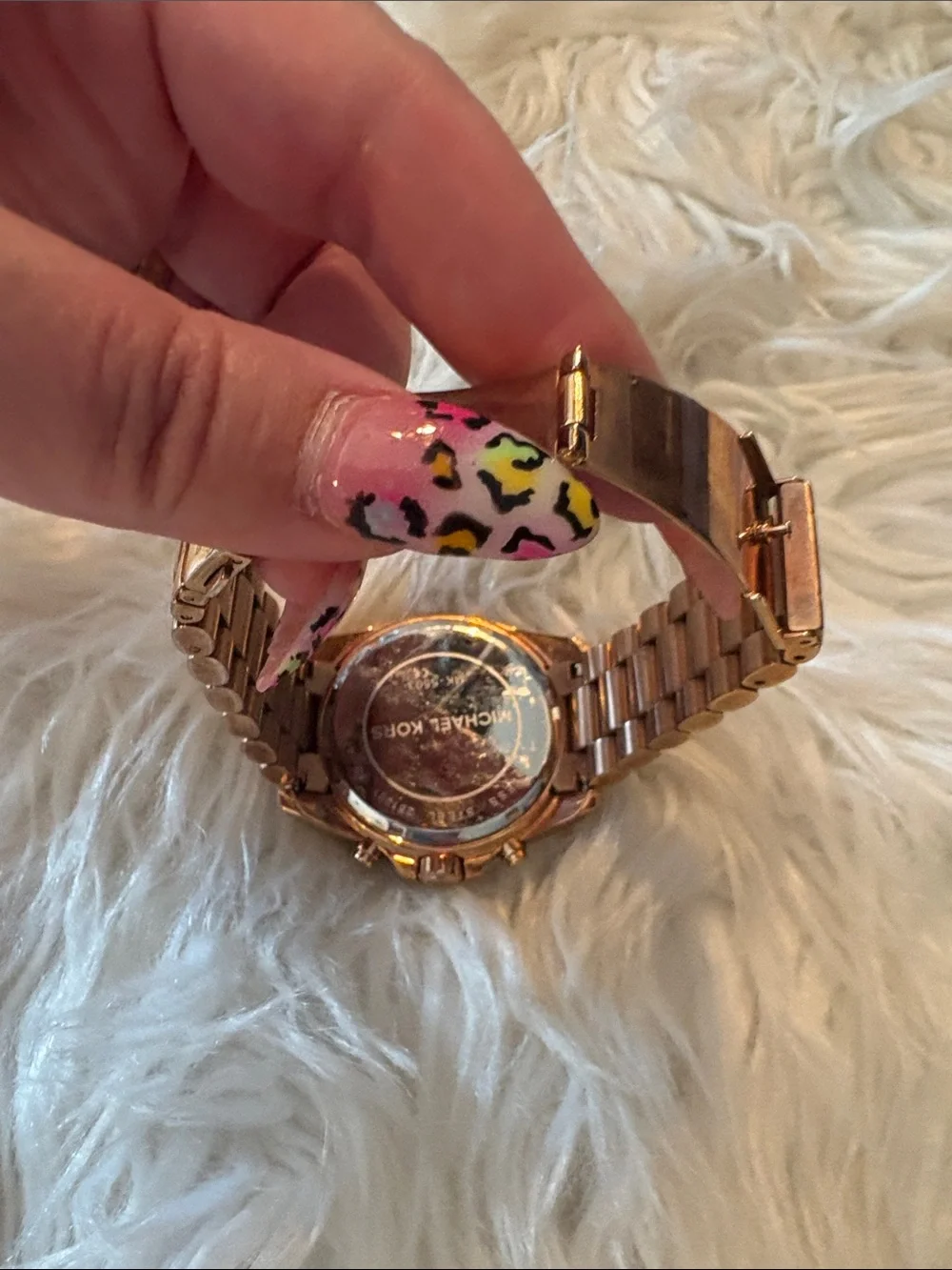 Michael Kors Rose Gold-Tone Women's Chronograph Bracelet Watch